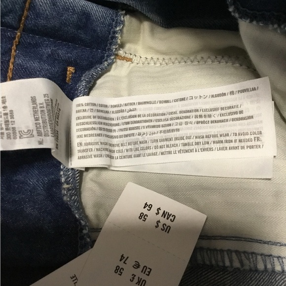 Abercrombie & Fitch Sz 26/2 Denim Paper Bag Waist Shorts Natural Rise High Rise - Picture 11 of 11